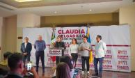 Claudia Delgadillo, durante una conferencia, ayer, acerca del proceso electoral y los resultados del 2 de junio.