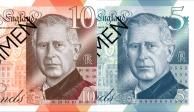 Así lucen los nuevos billetes con la imagen de rey Carlos III.