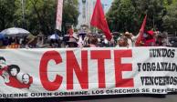 Integrantes de la CNTE durante una marcha en semanas ppasadas.