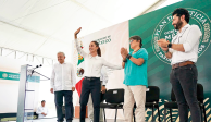 Claudia Sheinbaum, virtual Presidenta electa, ayer en San Juan De Sabinas, Coahuila.