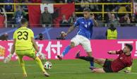Una acción del Italia vs Albania, fase de grupos de la Eurocopa 2024