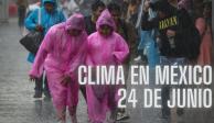 Así será el clima en México este lunes 24 de junio de 2024.
