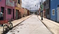 Así avanzan labores de rehabilitación en el barrio de San Miguelito, en San Luis Potosí.