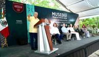 Durante inauguración del Museo Edzná, el presidente Andrés Manuel López Obrador dio fecha para el Tren Maya