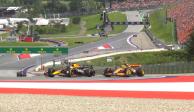 Max Verstappen y Lando Norris chocan en el GP de Austria de F1