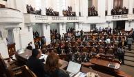 Diputados locales, durante la sesión extraordinaria, ayer.