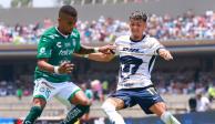 Una acción del Pumas vs León, de la Jornada 1 del Apertura 2024 de la Liga MX