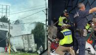 Así fue el accidente en la autopista México - Toluca este sábado.