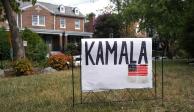 Ciudadanos se unen al apoyo a la vicepresidenta Kamala Harris para la contienda, con pancartas y banderas en sus viviendas.