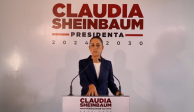 Claudia Sheinbaum Pardo, ayer ante medios de comunicación.