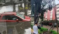 Este miércoles, las calles de Naucalpan quedaron inundadas las las calles tras las intensas lluvias que se registraron.