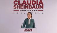 Claudia Sheinbaum este jueves en conferencia de prensa.