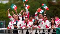Atletas mexicanos en el desfile de apertura de los Juegos Olímpicos de París 2024