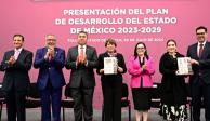 Delfina Gómez presenta el Plan de Desarrollo del Edomex “Mandato del Pueblo para el Cambio”.