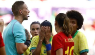 Marta sale entre lágrimas al ser expulsada en el partido contra España en los Juegos Olímpicos de París 2024