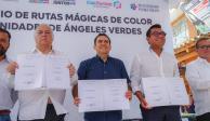 Gobierno de Guerrero y Sectur firman convenio de Rutas Mágicas de Color en Zihuatanejo.