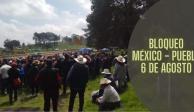 Bloqueo en la autopista México - Puebla.