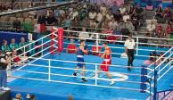 Marco Verde en su combate contra Lewis Richardson en las semifinales de los 71 kg de boxeo de París 2024.