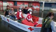 Chalco recibe ayuda de la Cruz Roja tras inundaciones que dejaron las fuertes lluvias.