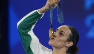 La argelina Imane Khelif se coronó campeona olímpica en la categoría de 66 kg.