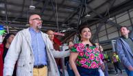 Clara Brugada, jefa de Gobierno electa, junto al secretario de Cultura, Recreación y Deporte de Bogotá, Santiago Trujillo.