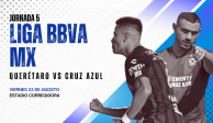 Querétaro vs Cruz Azul se enfrentan en la Jornada 5 de la Liga MX del Apertura 2024