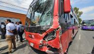 Accidente del Metrobús este martes 27 de agosto.