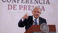 El Presidente Andrés Manuel López Obrador, ayer, en conferencia de prensa.