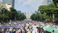 Manifestación, ayer, en Reforma, contra la reforma judicial.