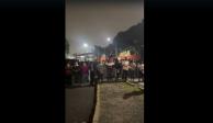 Manifestantes en San Lázaro.