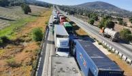 La protesta provocó ayer filas de varios kilómetros, en su mayoría tráileres y camiones de carga.