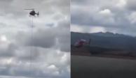 Un helicóptero se desplomó en una presa de Chihuahua.