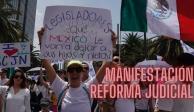 Manifestación contra la reforma judicial.