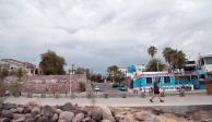 La ciudad de La Paz, BCS, amaneció ayer con mal tiempo por la  tormenta Ileana.