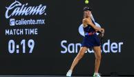 Magdalena Frech en su duelo ante Caroline Garcia en el Guadalajara Open AKRON 2024