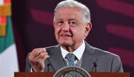 El presidente López Obrador, en la conferencia matutina de Palacio Nacional.