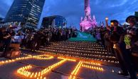 Trabajadores del Poder Judicial de la Federación (PJF) se congregaron en el Ángel de la Independencia para protestar de manera pacífica