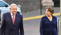 AMLO y la gobernadora del Edomex, Delfina Gómez, en una imagen de archivo.