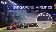 Las prácticas libres del GP de Singapur fueron interrumpidas por un lagarto