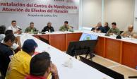 Instalan el Centro de Mando en Acapulco por huracán 'John'.