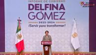 Delfina Gómez, gobernadora del Edomex.