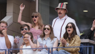 Taylor Swift y Travis Kielce en el partido entre Jannik Sinner y Taylor Fritz durante la final de singles del US Open 2024