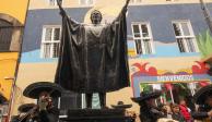 Se develó la estatua de la cantante Chavela Vargas en la Plaza Garibaldi.