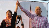 En la imagen, Clara Brugada junto a Andrés Manuel López Obrador.