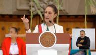 Claudia Sheinbaum durante su primer mensaje al pueblo de México como Presidenta.