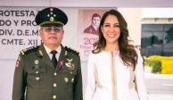 Libia Dennise García y Sedena afinan estrategia de seguridad para Guanajuato.