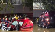 Lluvias intensas dejaron severas inundaciones en Milpa Alta.