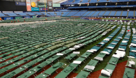 Tropicana Field, hogar de los Tampa Bay Rays de la MLB abre sus puertas como regio por la llegada del huracán Milton