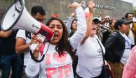 Trabajadores del Poder Judicial de la Federación, durante un acto de protesta.