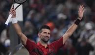 El serbio Novak Djokovic celebra tras vencer al checo Jakub Mensik en cuartos de final del Masters de Shanghai. En semifinales va ante Taylor Fritz.